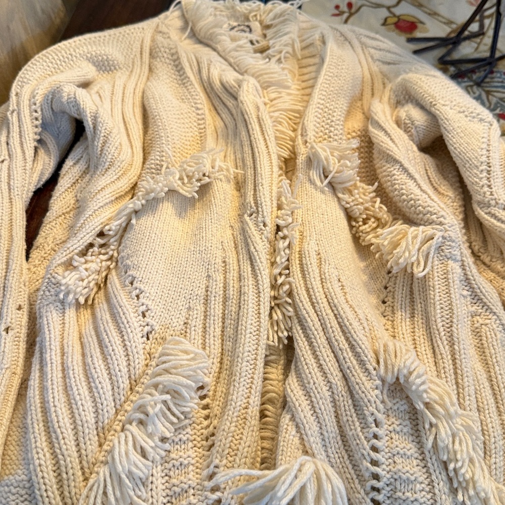 Anthropologie Cream Knit Sweater